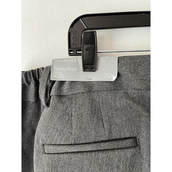 NWT Talbots Dark Grey Barley Boot Pleated Dress Pants Women’s Size 20W - Picture 5 of 7